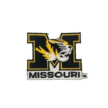 Missouri Tigers Patch Block M w Tiger Head Iron-On Embroidered Mizzou Fo... - £15.21 GBP