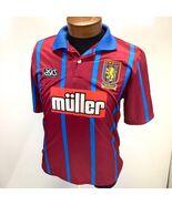 Vintage Asics 1994-95 Home Football Aston Villa FC Muller Jersey Sz Med - $1,375.80 MXN