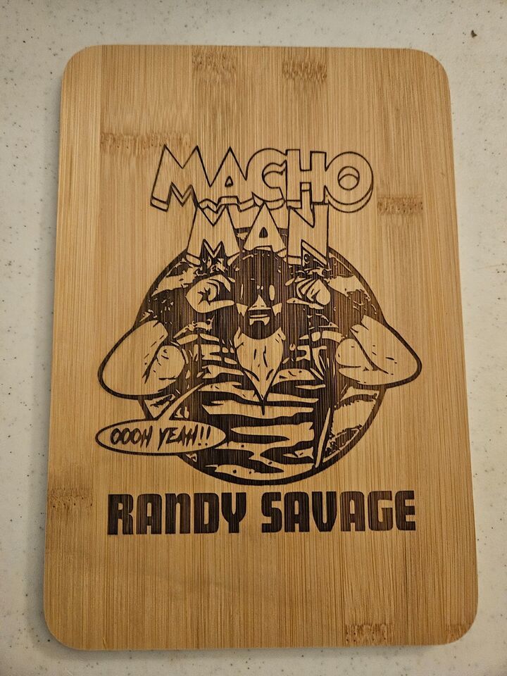 Randy Macho Man Savage Laser Engraved Cutting Board - $5.45