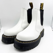 Dr. Martens 2976 Quad Platform Chelsea Boot White Leather Women’s US 8 UK 7 - £101.63 GBP