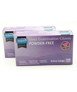 Inspire Stretch Vinyl Examination Gloves Powder Free XL 100 Gloves 2 Box... - $13.36