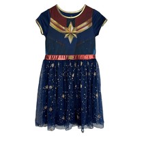 Captain Marvel Girls Dress Size XL 14-16 Costume Tutu Tulle A Line Dress Up - £11.68 GBP