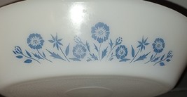Vintage Glasbake - Blue Flowers Divided Casserole Dish -Jeannette 12x8.5&quot; - $16.49