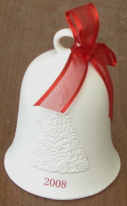 Hallmark Porcelain Dated Christmas Bell - 2008 - Original Box - Gently Used  VGC - £13.32 GBP