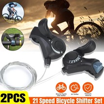 2Pcs 3X7 21 Speed Mtb Mountain Road Bicycle Shifter Bike Thumb Gear Shif... - £15.62 GBP