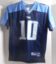 NFL Tennessee Titans Football Jersey Youth L 14-16 Vince Young #10 RBK Stitched - £11.74 GBP