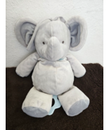 Carters Just One You Elephant Plush Stuffed Animal Musical Blue Bow Star... - £13.17 GBP