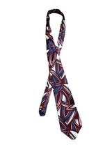 Gianfranco Ruffini Italy Men&#39;s Necktie Tie Silk Geometric Made in USA - £7.90 GBP