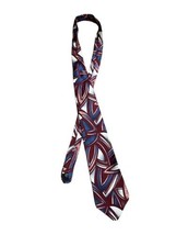 Gianfranco Ruffini Italy Men&#39;s Necktie Tie Silk Geometric Made in USA - $9.89