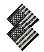 Black/ White USA American Star Stripe Flag Paisley Bandana Face Mask- 2 ... - $14.80