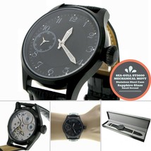 44 MM Black Dial Luminous 6497 Hand winding ST3600 Sapphire Glass Steel Watch - £82.64 GBP
