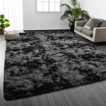 Large Shag Area Rugs 5 x 8 Tie Dyed Plush Fuzzy Rugs - £57.17 GBP