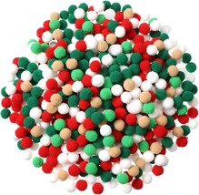 2000 Pieces Pom Poms 1 cm Assorted Pompoms and Crafts Fuzzy Balls for DI... - £26.57 GBP