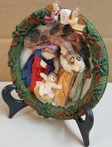 I) Miniature Nativity Plate Dish Display Christmas Holiday Decoration Wi... - €5,12 EUR