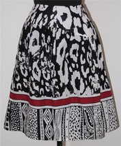 S L B Petite 14 Skirt Black White Red 14P Womens SLB Lined Zipper  NEW - $38.61