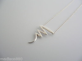 Tiffany &amp; Co Silver Scribble Zig Zag Necklace Longer 22 Inch Squiggle Gift Love - £274.94 GBP