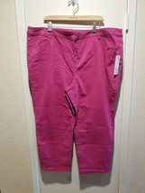 NEW Soft Surroundings Size 2X~22W Legging Cropped  Pants Jeans Fuchsia Pink - $29.69