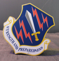 Usaf Air Force 21ST Space Wing Strength And Preparedness Carved Wood Emblem Sign - £14.62 GBP