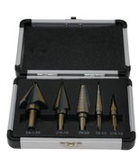 CO-Z 5 Pieces HSS Cobalt Multiple Hole 50 Sizes Step Drill Bit Set with ... - €16,83 EUR