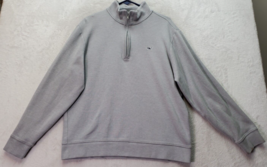 Vineyard Vines Sweatshirt Men&#39;s Large Gray Cotton Long Sleeve Logo Quart... - £19.21 GBP