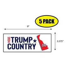 5 PACK 3.37"x 9" TRUMP COUNTRY DELAWARE Sticker Decal Gift MAGA Trump BS... - $6.53