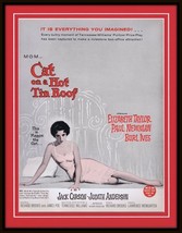 ORIGINAL 1958 Cat on a Hot Tin Roof 11x14 Framed Advertisement Elizabeth... - $148.49