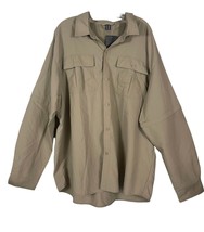 TACVASEN Mens Waterproof Nylon Ripstop Button Up Convertible Shirt Tan S... - £20.14 GBP