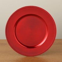ELEGANT HOLIDAY  CHARGER  PLATES  IN RED, GOLD(NEW) - $30.00