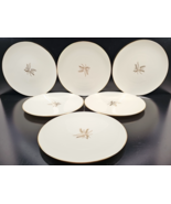 6 Lenox Wheat Dinner Plate Set Vintage Elegant Gold Trim Dining Dishes R... - $1,470.18 MXN