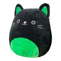 Squishmallow Cleo the Cat Halloween Black Green Kitten 9 Inch Kellytoy - £18.94 GBP