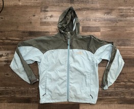 The North Face Womens Medium Blue &amp; Gray Hooded Lightweight Jacket - $24.56