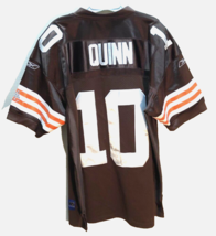 Brady Quinn #10 Cleveland Browns NFL Vintage 90s Reebok AFC Sewn Brown Jersey 50 - £25.70 GBP