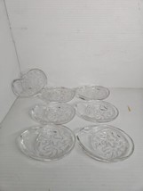 MCM Pressed Glass Set Of 7 Coasters - $14.01