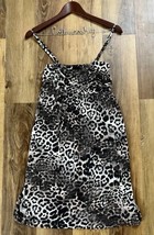 Soma Leopard Maxi Dress M Strapless or Straps  Jersey Cover-Up Travel EUC - $25.74