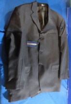 3 BUTTON DESIGNER NOTTING HILL  LANIFICIO ZANIERI ITALIAN BLACK SUIT JAC... - $38.24