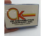 Vintage OK Distributing Company Kankakee Illinois Plastic Coated Playing... - $8.01