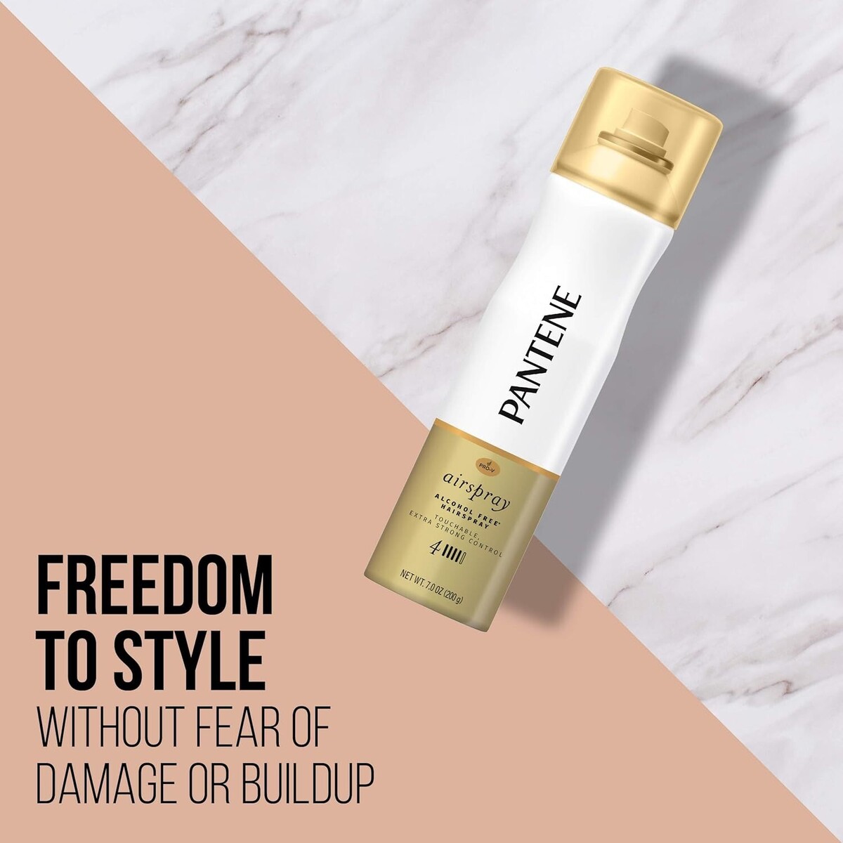 Pantene Pro-V Airspray #4 Alcohol Free Hairspray Touchable Extra Strong 7 Oz.