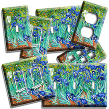 VINCENT VAN GOGH IRISES FLOWER GARDEN LIGHT SWITCH OUTLET PLATE ART STUD... - $11.99+