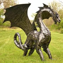 Zaer Ltd. Large Metal Dragon Statue, 89&quot; L x 79&quot; W x 73&quot; H, Powder Coated (Metal - $3,495.00