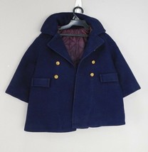 Vintage 1970s 80s Navy Blue Childs Navy Pea Coat by Cute Togs Size 3 - £19.91 GBP