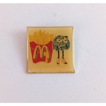 Vintage Blue Fry Guy With Fries McDonald&#39;s Employee Lapel Hat Pin Rare (B) - $9.41