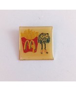 Vintage Blue Fry Guy With Fries McDonald&#39;s Employee Lapel Hat Pin Rare (B) - $12.91 CAD