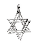 Modern Sterling Silver Star of David Pendant - €72,49 EUR