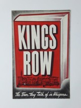 Ronald Reagan Actor Vintage Original Regal Theatre Program Kings Row 1942 - £15.95 GBP