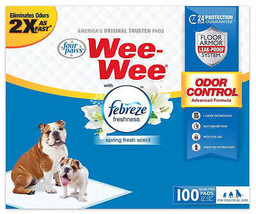 Four Paws Wee-Wee Odor Control Pads with Febreze Freshness - 7-Layer Absorption - $49.45+