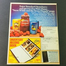 VTG Retro 1983 Disney's Snow White & The 7 Dwarfs Smucker's Strawberry Ad Coupon - $18.95