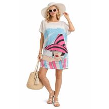 VTG 1980s Get Up N Go Pop Art Graphic T-Shirt Cover-Up Dress One Size - $54.95