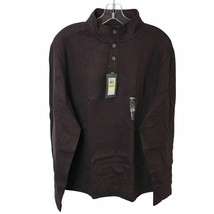 Van Heusen Men&#39;s Long Sleeve Never Tuck Button Mock Pullover (Size Medium) - £42.54 GBP