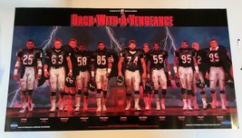 1987 Chicago Bears &quot;Back With A Vengeance&quot; Poster NFL  Dent Hampton Marshall WGN - £11.64 GBP