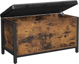 VASAGLE Entryway Storage Bench, Flip Top Storage Ottoman and Trunk with Padded - £82.02 GBP